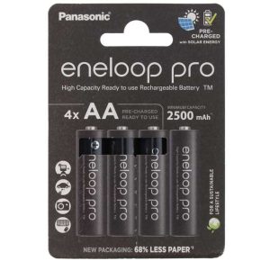 4 סוללות נטענות Panasonic Eneloop PRO 2500mAh AA