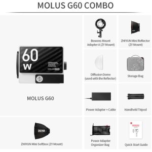 תאורת לד ZHIYUN G60 דגם COMBO תאורת לד ZHIYUN G60 דגם COMBO