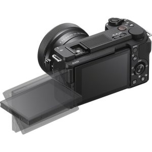 מצלמת +SONY ZV-E10 16-50mm עם מסך מפרקי אנכי מצלמת +SONY ZV-E10 16-50mm עם מסך מפרקי אנכי