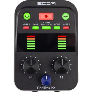 מקליט אודיו Zoom PodTrak P2 מקליט אודיו Zoom PodTrak P2