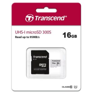 כרטיס זיכרון טרנסנד microSD 16GB 300S