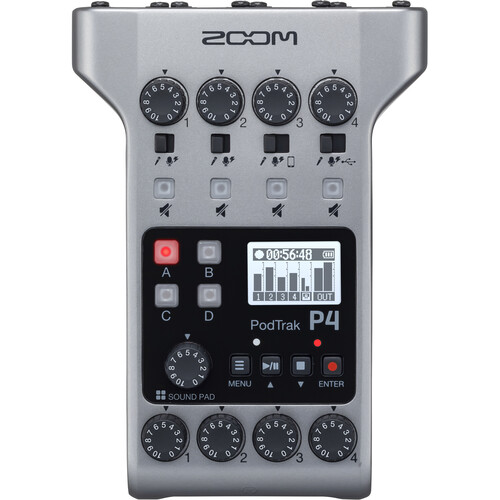 מקליט פודקאסט נייד Zoom PodTrak P4