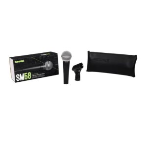 מיקרופון דינמי SHURE SM58 עם תושבת ונרתיק