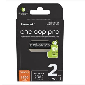 2 סוללות נטענות Panasonic Eneloop PRO 2500mAh AA
