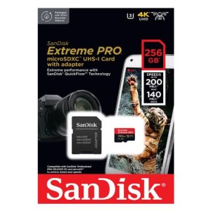 כרטיס SanDisk Extreme PRO 256GB microSDXC UHS-I כרטיס SanDisk Extreme PRO 256GB microSDXC UHS-I