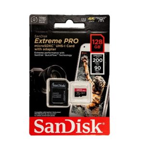 כרטיס זיכרון SanDisk Extreme PRO 128GB microSDXC UHS-I כרטיס זיכרון SanDisk Extreme PRO 128GB microSDXC UHS-I