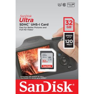 כרטיס זיכרון אולטרה SanDisk 32GB Ultra UHS-I SDHC