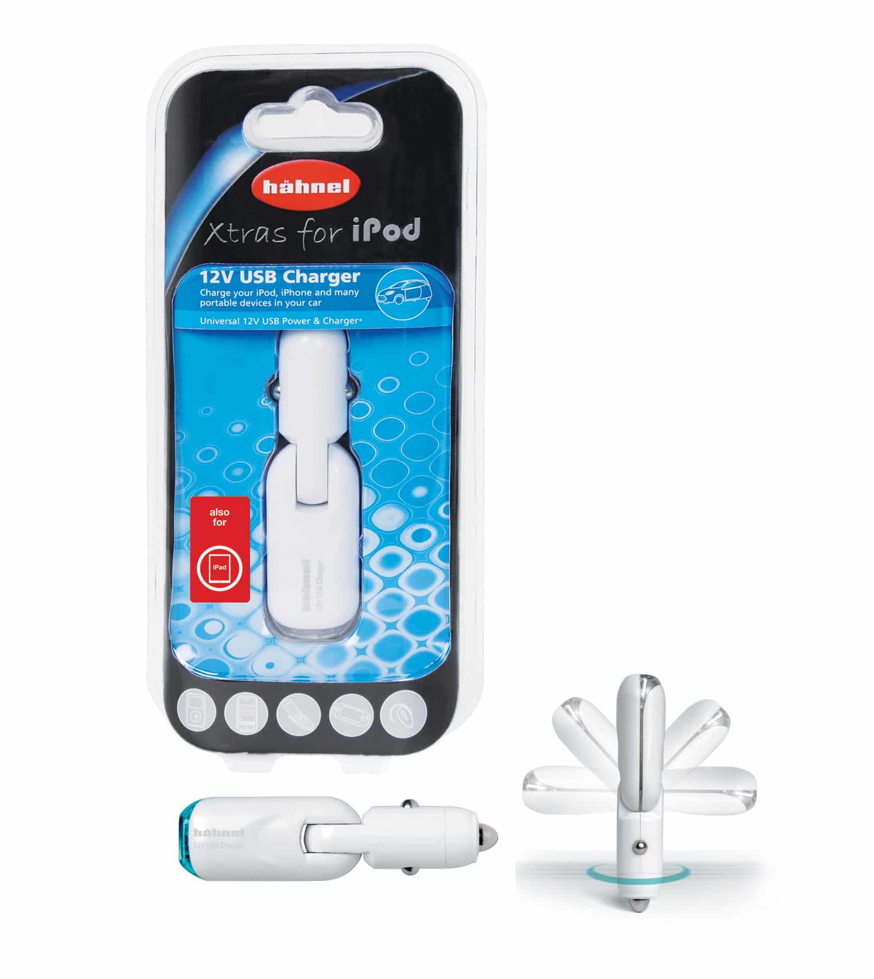 מטען לרכב אוניברסלי Hahnel 12v USB Charger