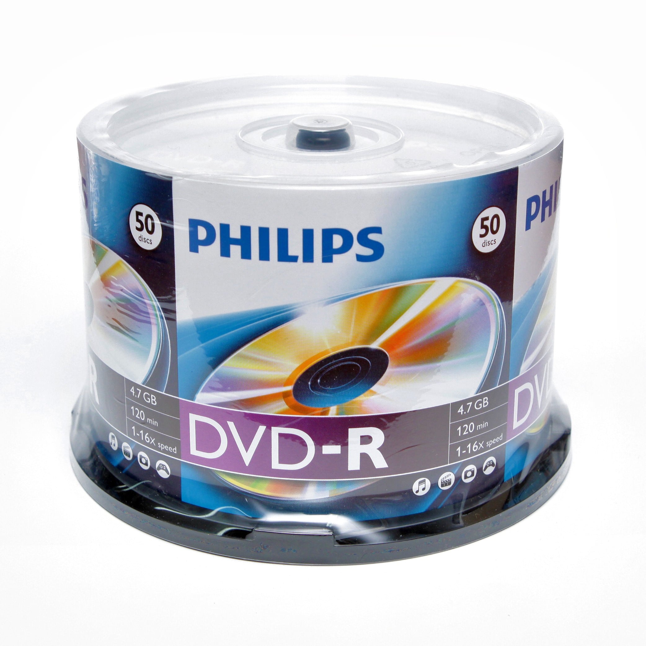50 דיסקים Philips DVD-R באריזת CAKE